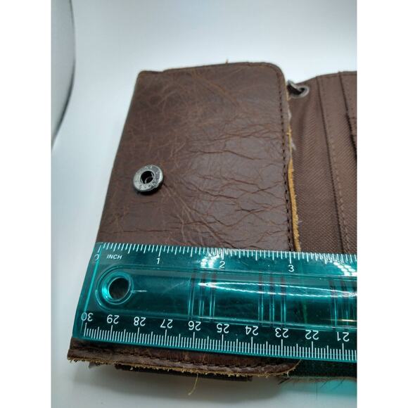 PG Collections Cross Rawhide Brown Leather Mobile Phone Case / Wallet / Wristlet - Picture 9 of 11